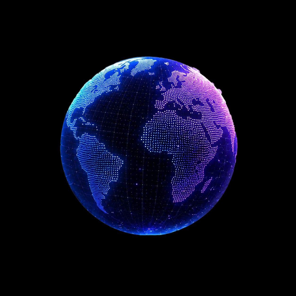 3D digital world map globe